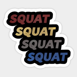 Cool Squat Exercise and Fitness T-Shirt Sticker